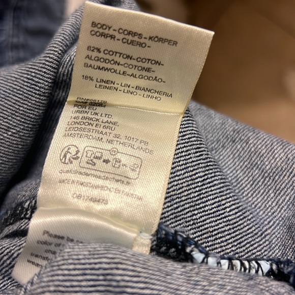 Izzie Cargo Denim Shacket / Jacket - Free People - Vintage Indigo Wash - L - Picture 12 of 12